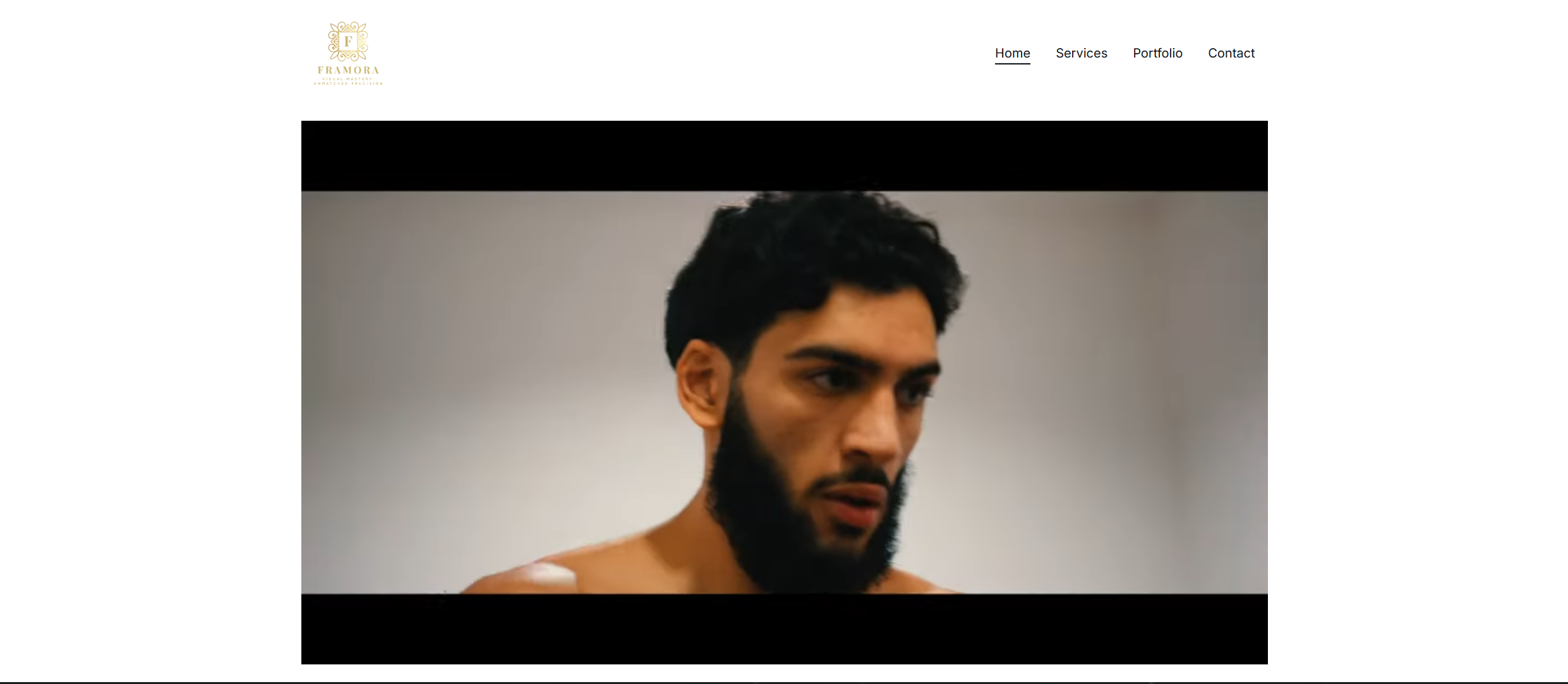 Corporate videography website designed for Framora Corporate, highlighting professional video services and business-focused portfolios